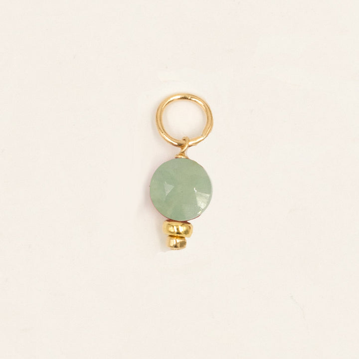 faceted birthstone coin charm - lever back earrings - workshopunderground.com
