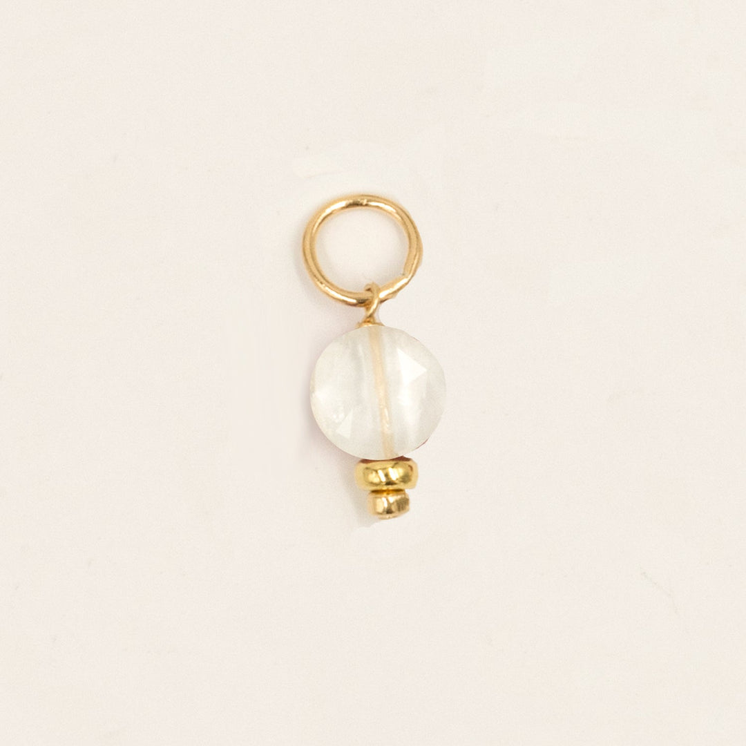 faceted birthstone coin charm - lever back earrings - workshopunderground.com