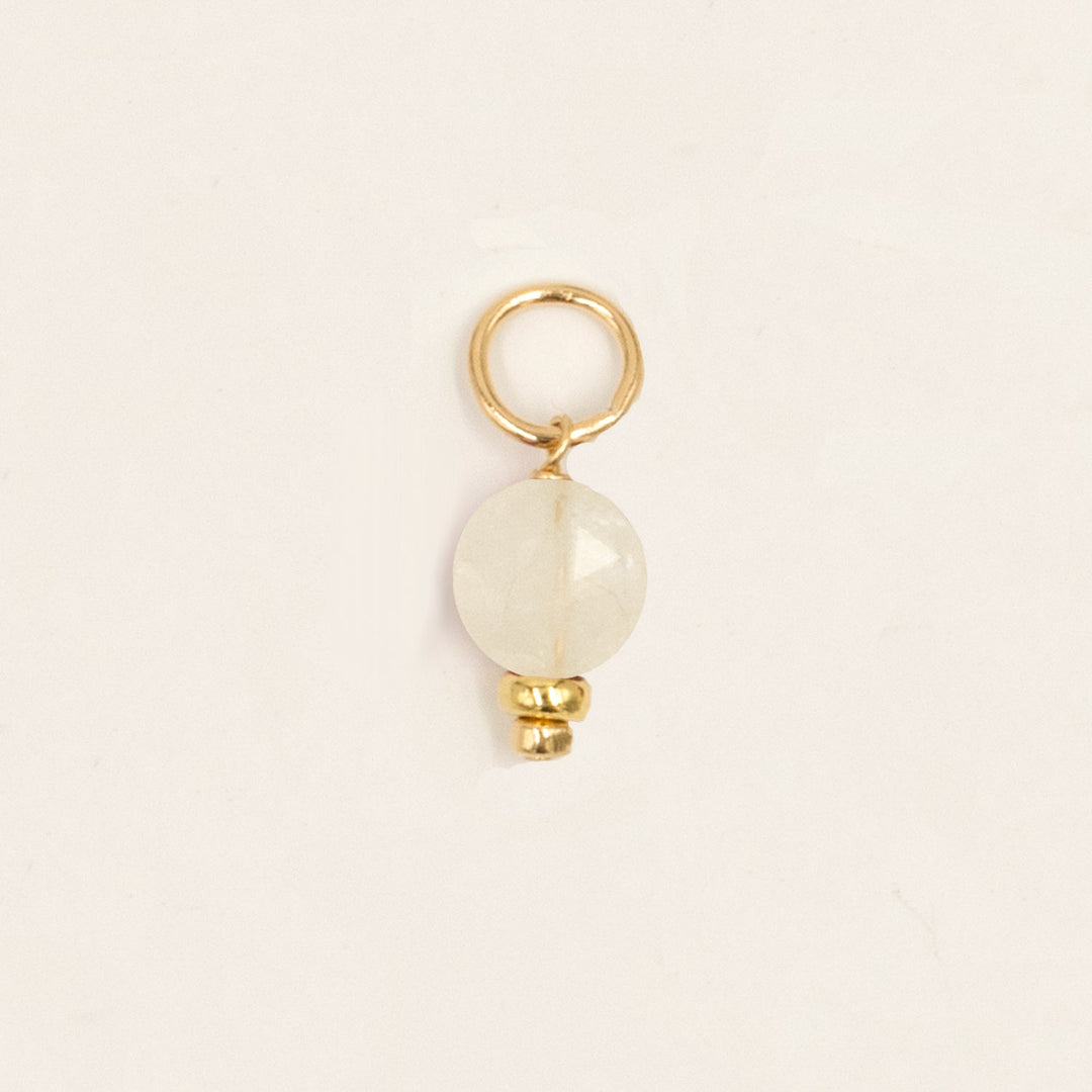 faceted birthstone coin charm - lever back earrings - workshopunderground.com
