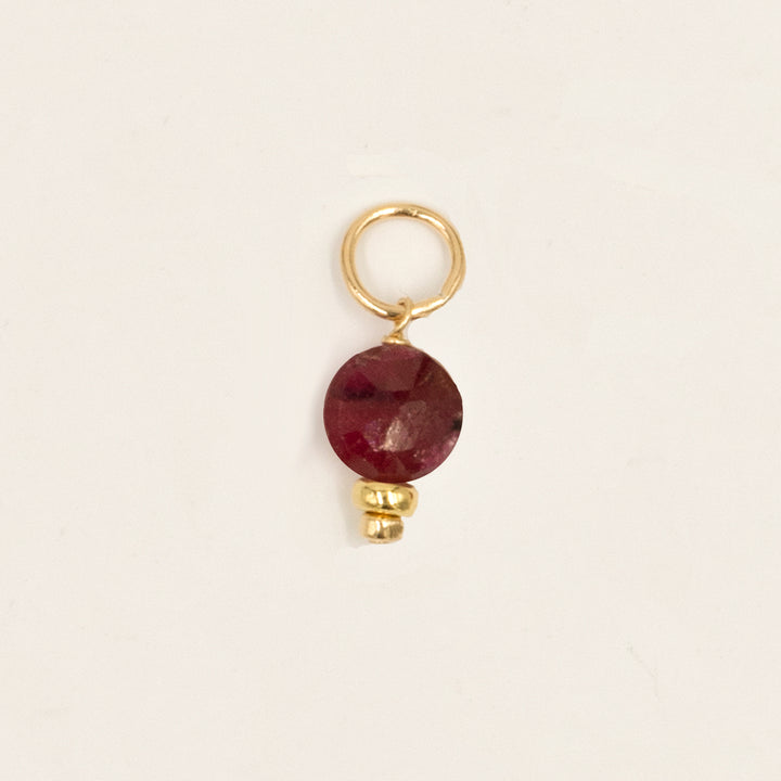 faceted birthstone coin charm - shepherd's hook earrings - workshopunderground.com