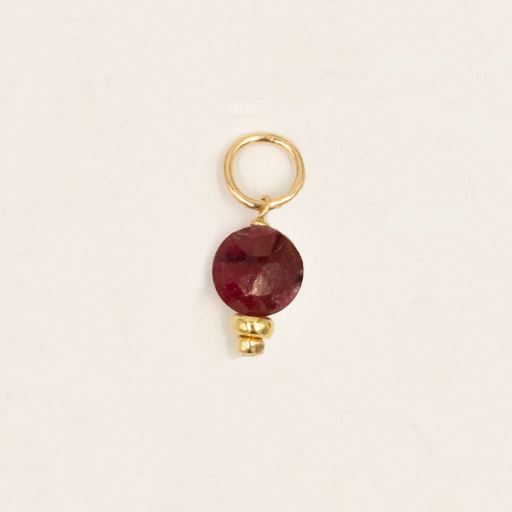 faceted birthstone coin charm - lever back earrings - workshopunderground.com