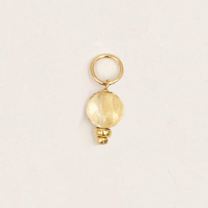 faceted birthstone coin charm - shepherd's hook earrings - workshopunderground.com