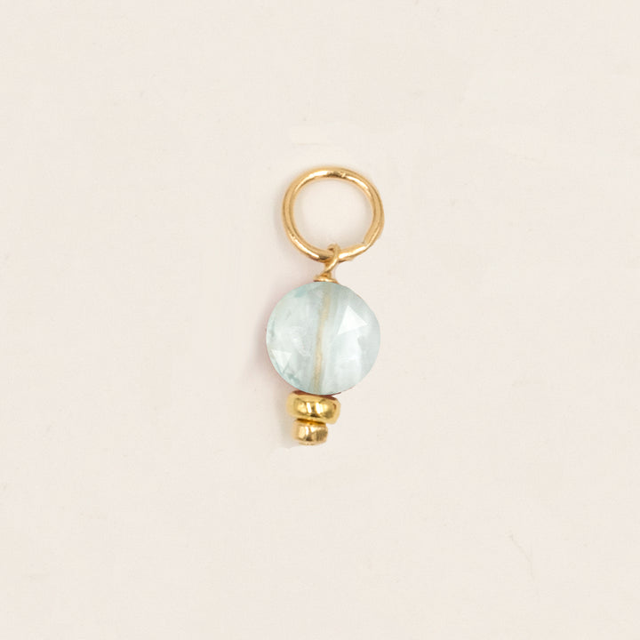 faceted birthstone coin charm - shepherd's hook earrings - workshopunderground.com