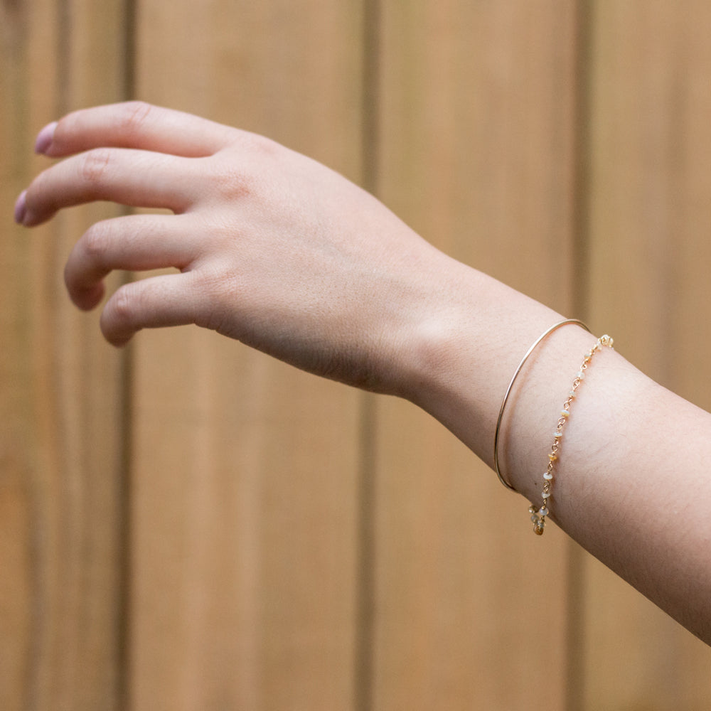 "bangle-chain" bracelet - natural opal - workshopunderground.com