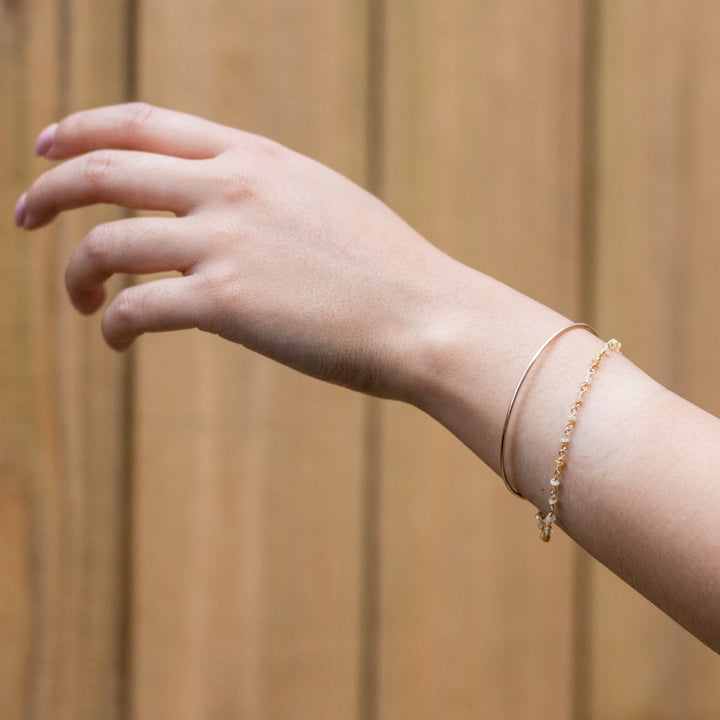 "bangle-chain" bracelet - natural opal - workshopunderground.com