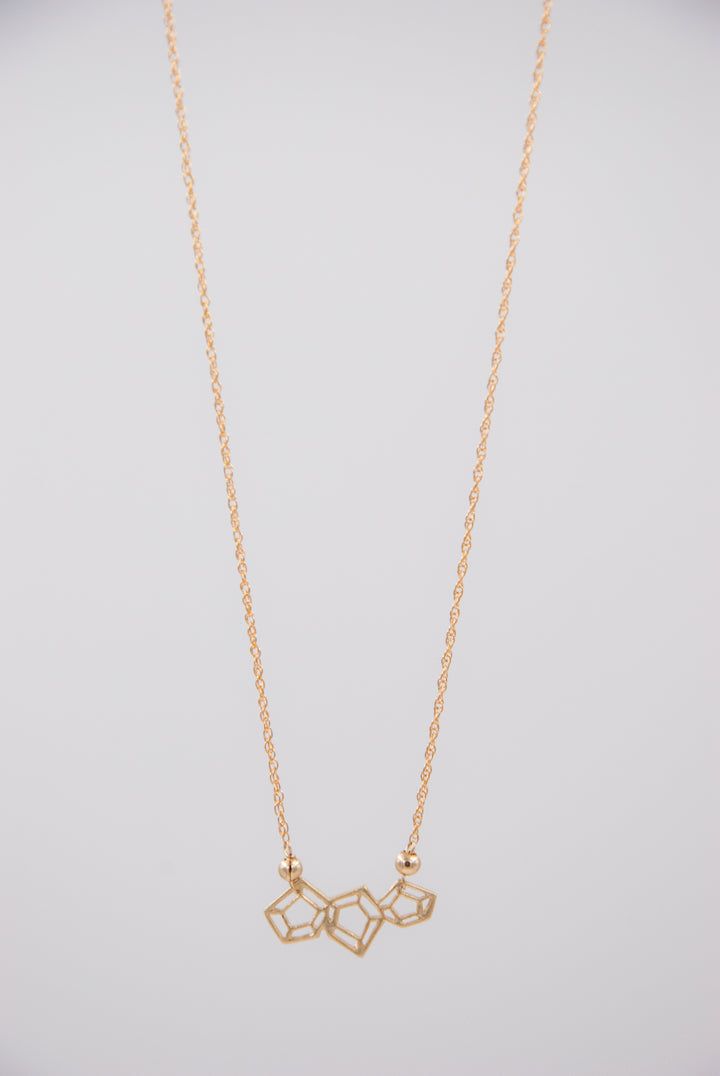 New Deco - pentagon bar necklace - gold or silver - workshopunderground.com