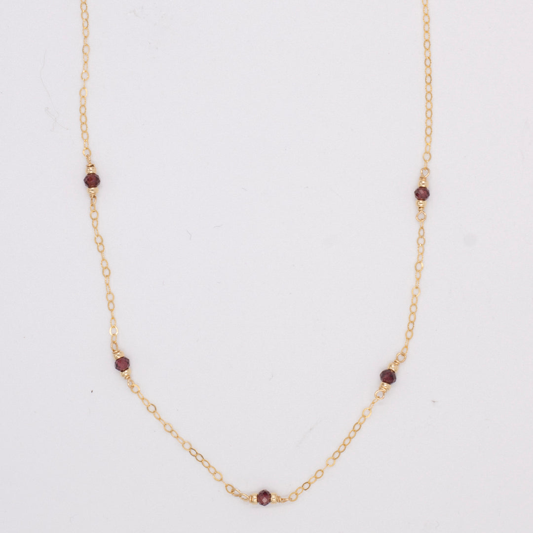 marrakesh five-station garnet necklace - workshopunderground.com