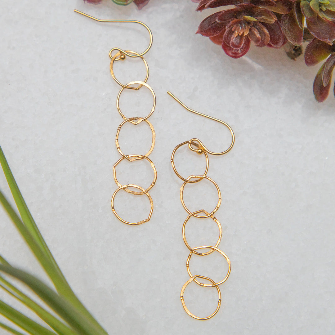 five-ring drop earrings - workshopunderground.com