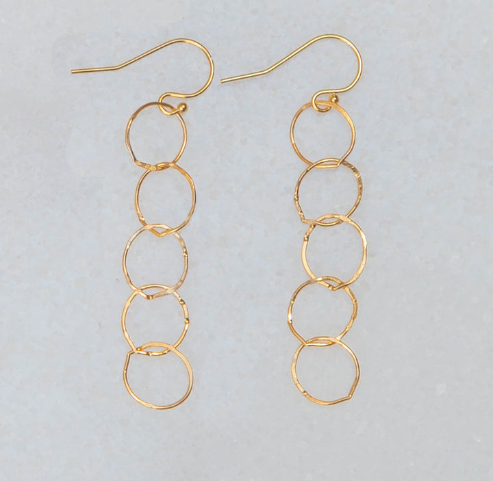 five-ring drop earrings - workshopunderground.com