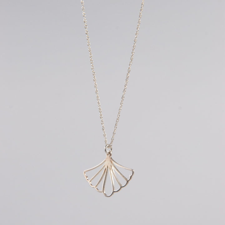 New Deco - gingko pendant necklace - gold or silver - workshopunderground.com