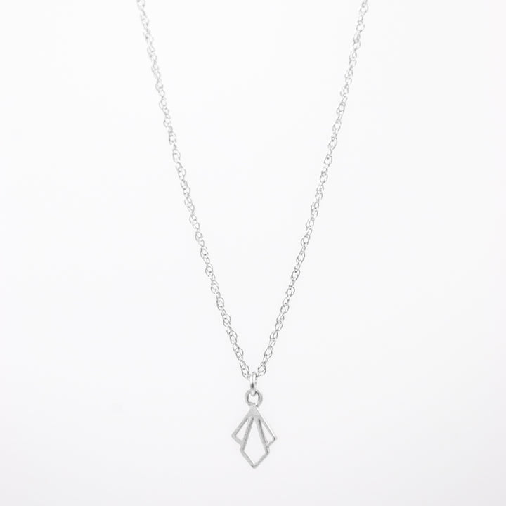 New Deco - mini geo motif pendant necklace - gold or silver - workshopunderground.com