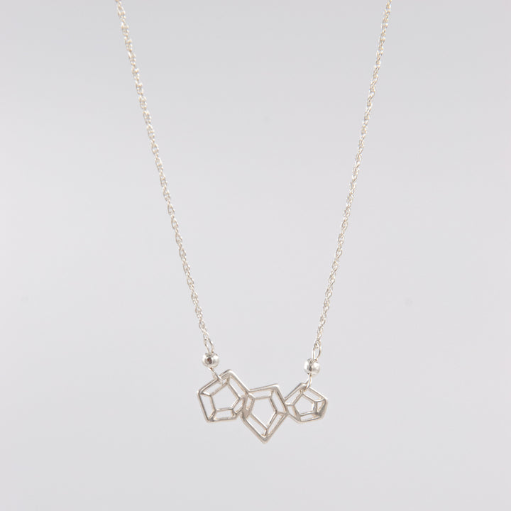 New Deco - pentagon bar necklace - gold or silver - workshopunderground.com