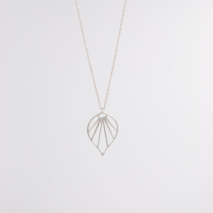 New Deco - small deco fan pendant necklace - gold or silver - workshopunderground.com