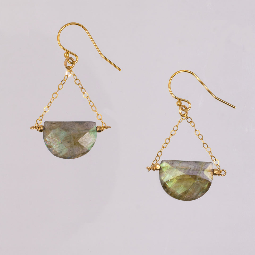Northern Lights - Mezzaluna Trapeze Earrings - workshopunderground.com