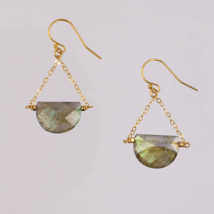 Northern Lights - Mezzaluna Trapeze Earrings - workshopunderground.com
