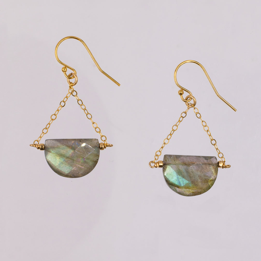 Northern Lights - Mezzaluna Trapeze Earrings - workshopunderground.com