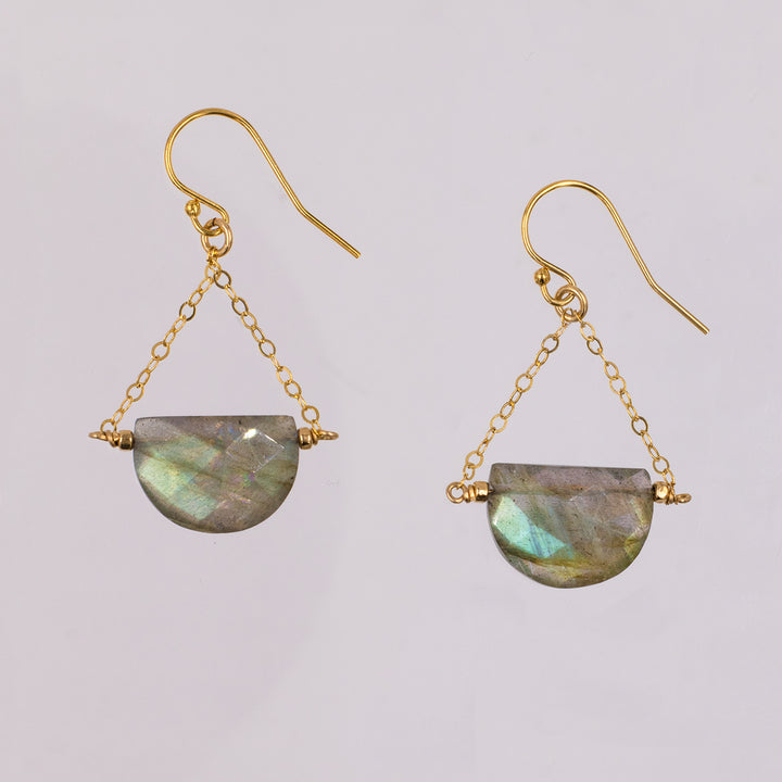 Northern Lights - Mezzaluna Trapeze Earrings - workshopunderground.com