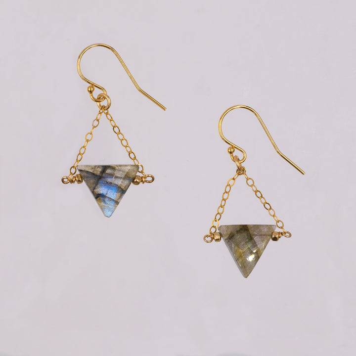 Northern Lights - Triangle Trapeze Earrings - workshopunderground.com