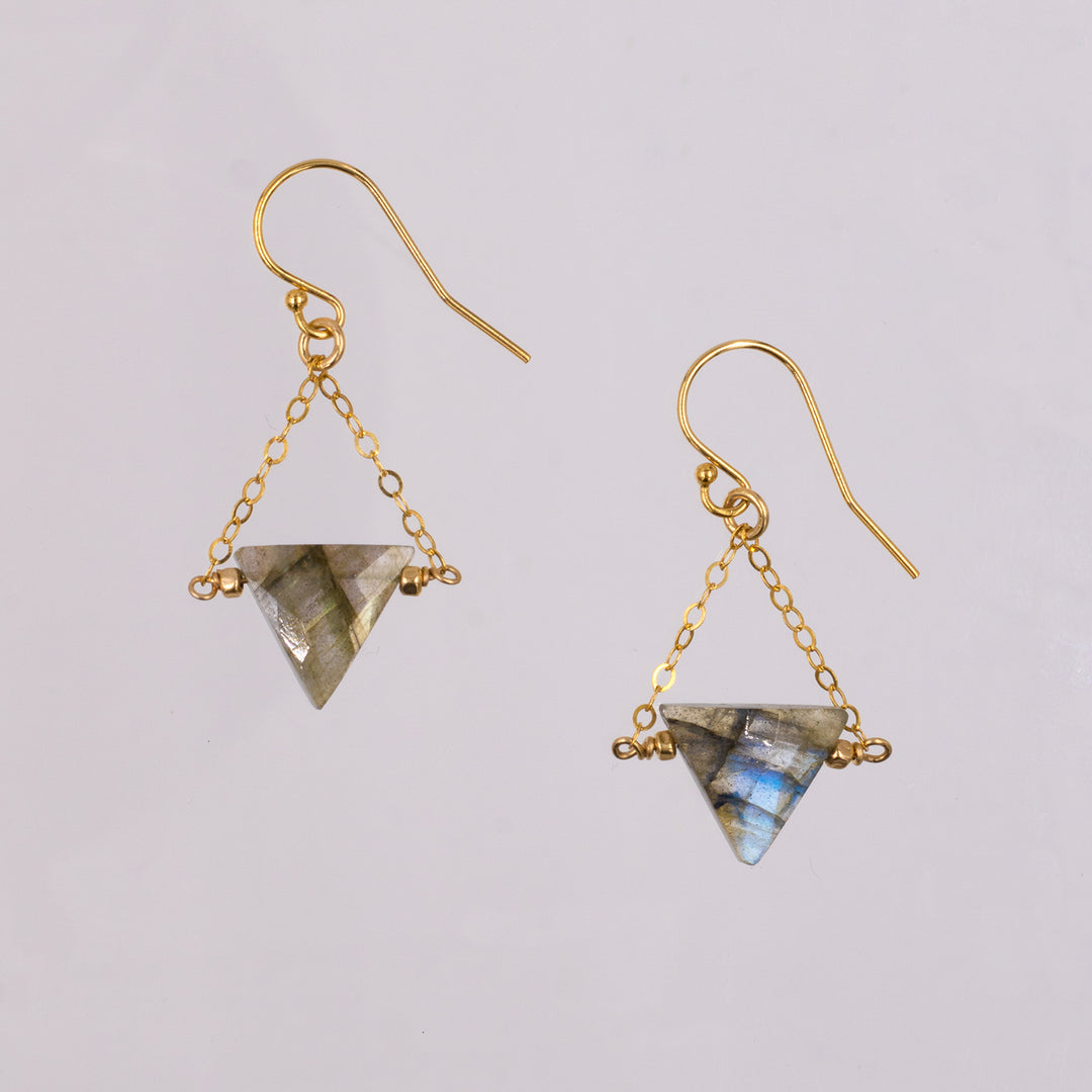 Northern Lights - Triangle Trapeze Earrings - workshopunderground.com
