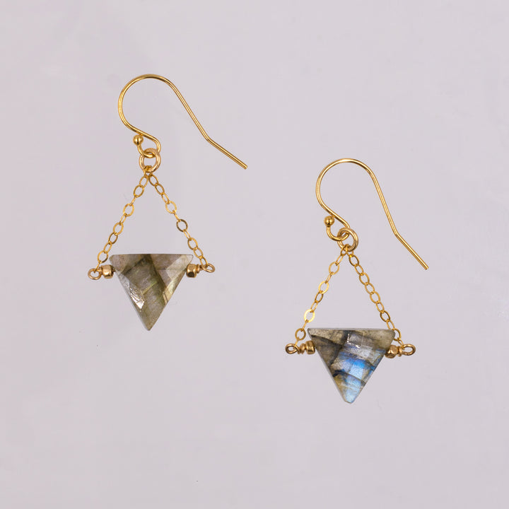 Northern Lights - Triangle Trapeze Earrings - workshopunderground.com