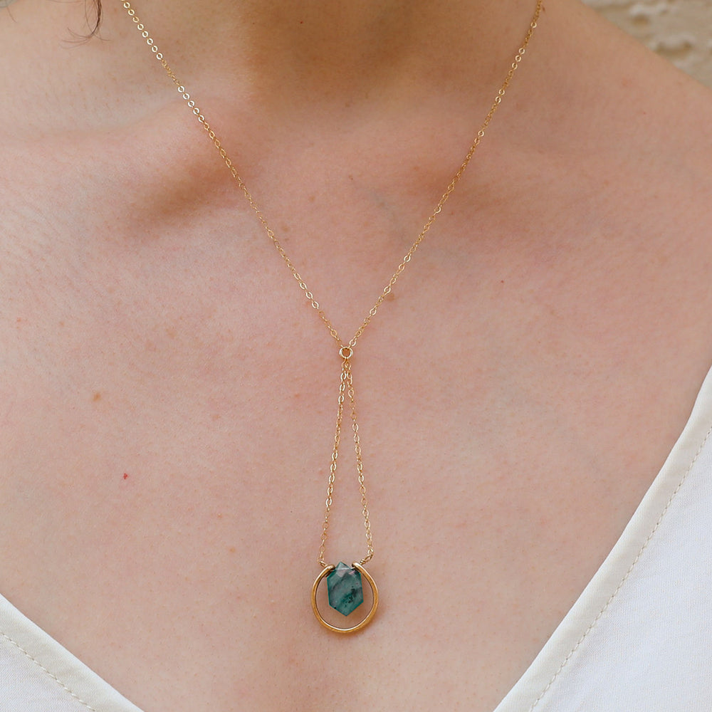 Northern Lights - Hexagonal Trapeze Necklace - workshopunderground.com
