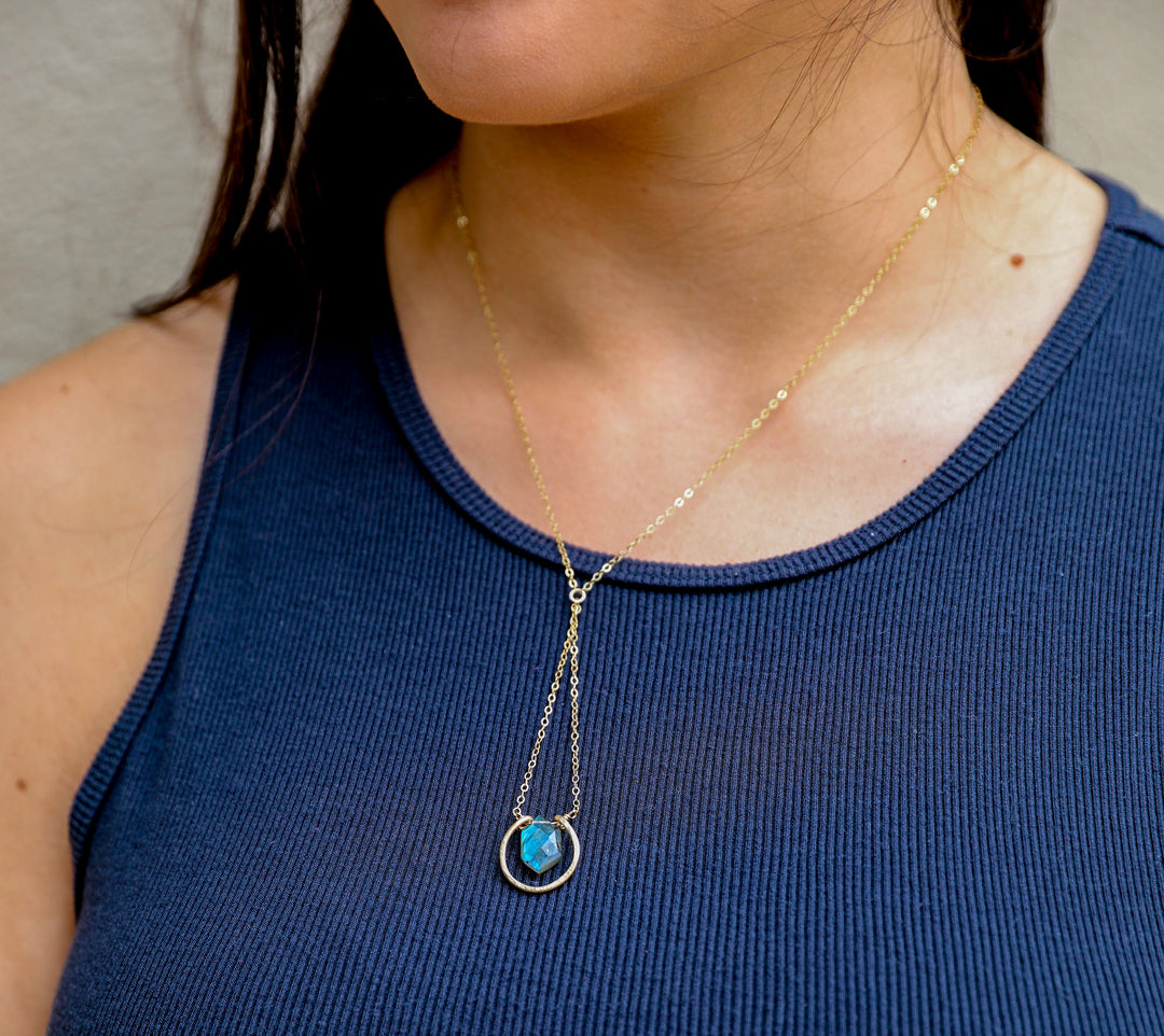 Northern Lights - Hexagonal Trapeze Necklace - workshopunderground.com