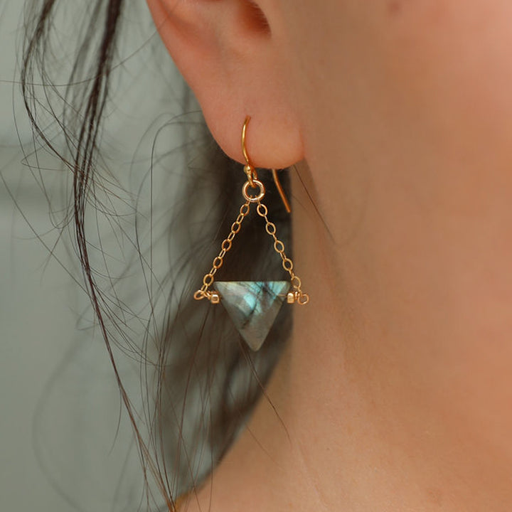Northern Lights - Triangle Trapeze Earrings - workshopunderground.com