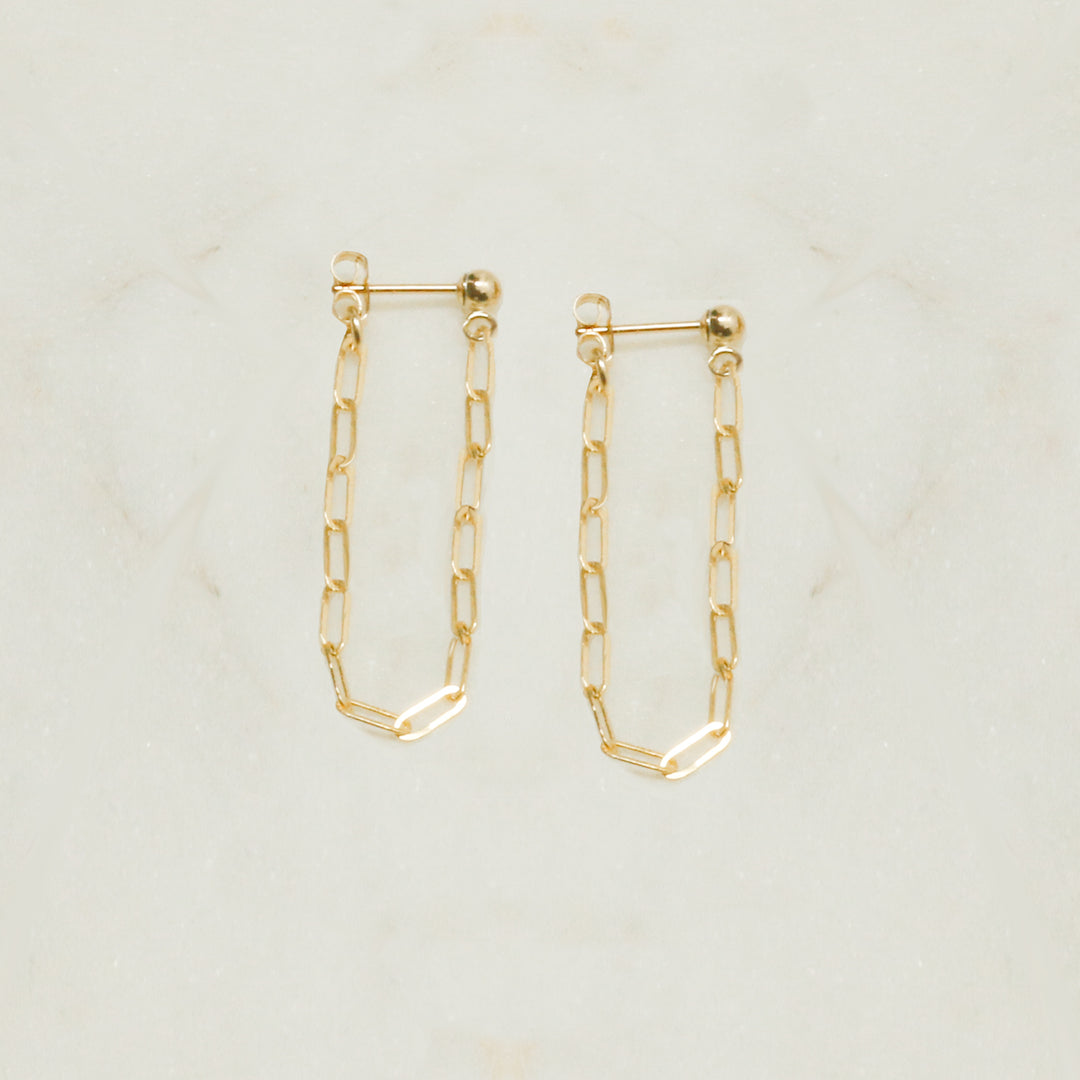 "front-to-back" chain earrings - modern anchor - workshopunderground.com