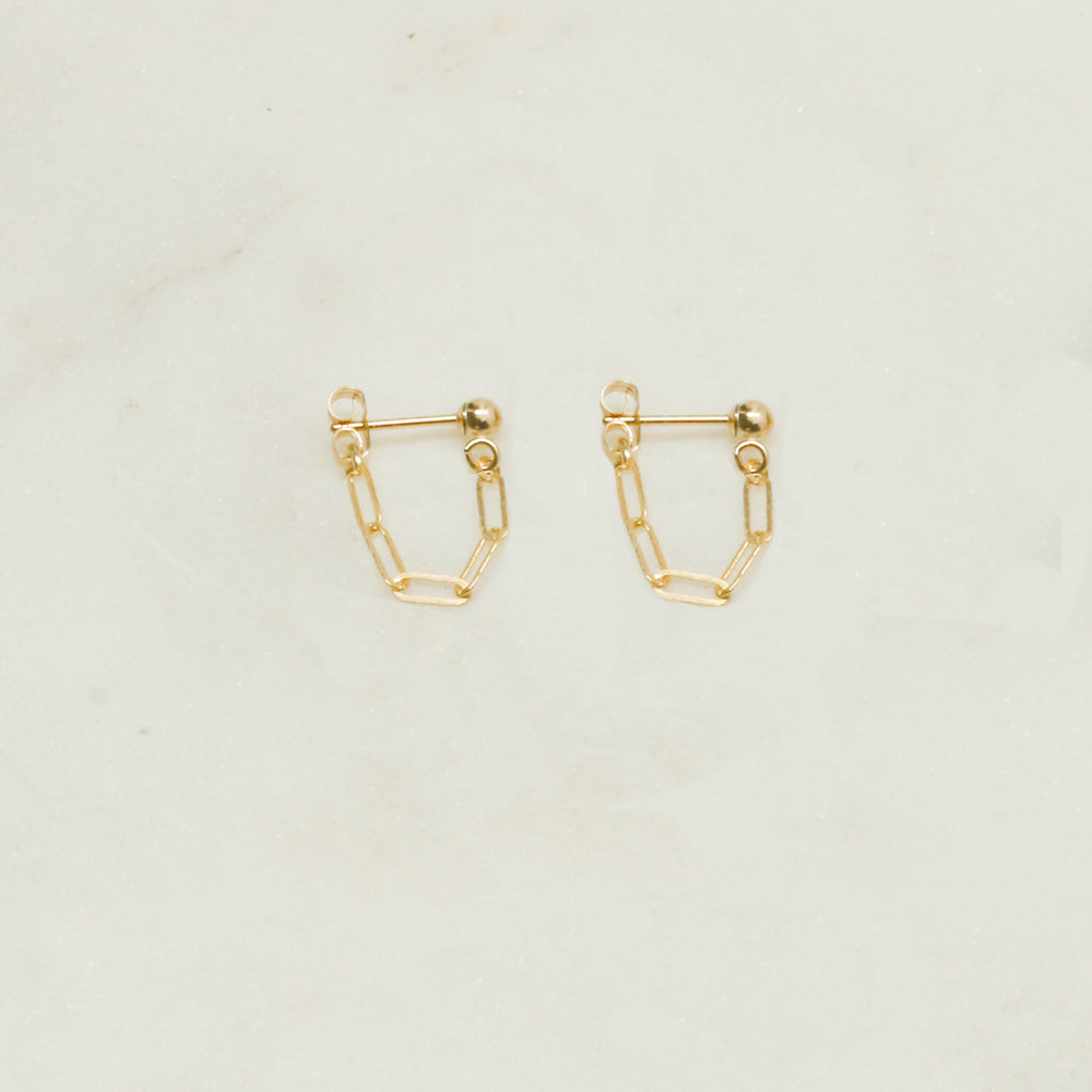 "front-to-back" chain earrings - modern anchor - workshopunderground.com