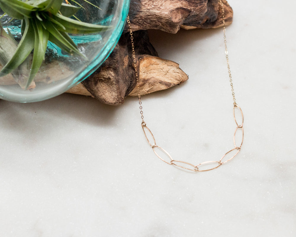 organic oval adjustable necklace - workshopunderground.com