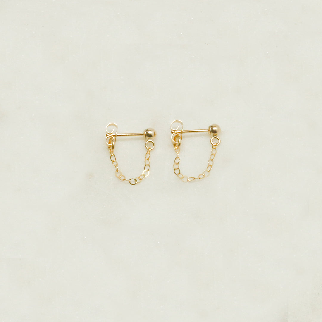"front-to-back" chain earrings - classic cable - workshopunderground.com