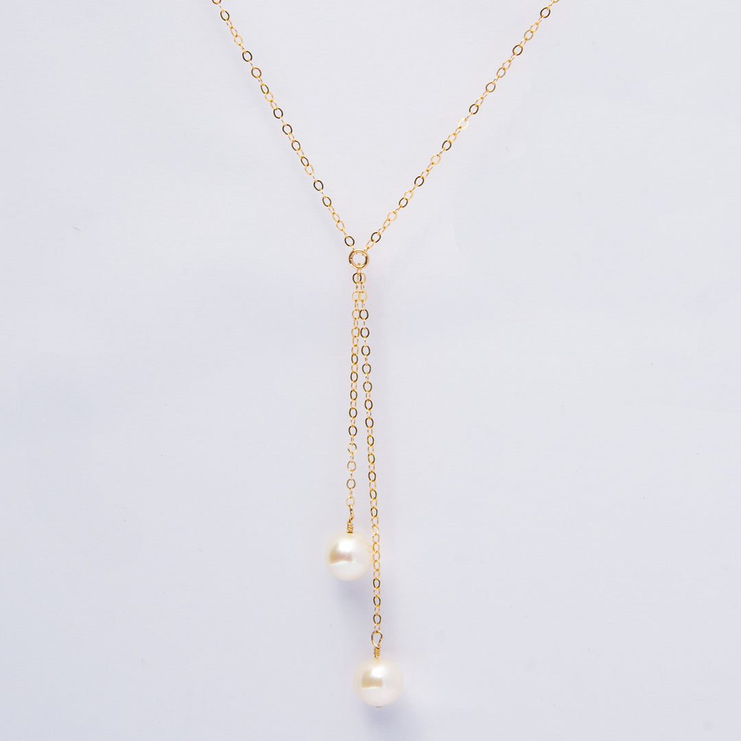 asymmetrical pearl tassel Y-necklace - workshopunderground.com