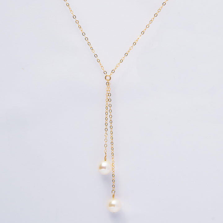 asymmetrical pearl tassel Y-necklace - workshopunderground.com