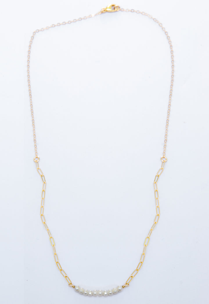 baby pearl bar duo-chain necklace - workshopunderground.com